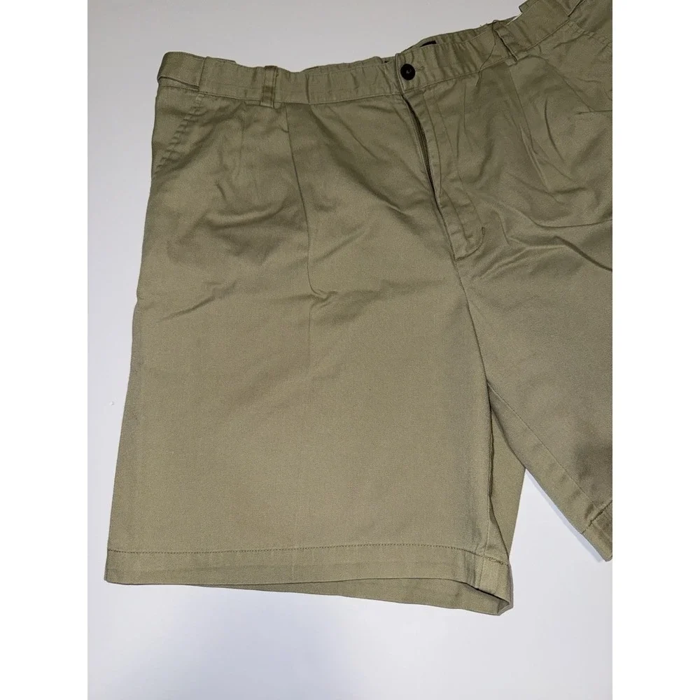Bert Pulitzer Men 38 Chino Shorts Tan Casual Preppy Classic Fit Neutral Khaki